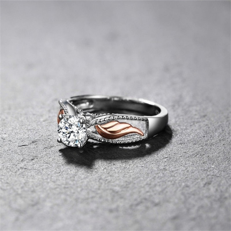 Attractive Charm Silver Wing Ring