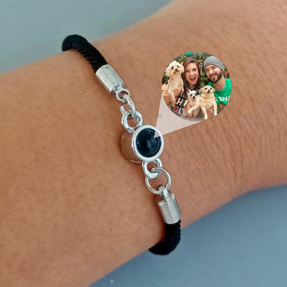 Personalized Heart Photo Projection Bracelet Gift for Her Anniversary Gift