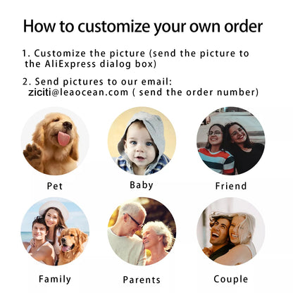 Personalized Heart Photo Projection Bracelet Gift for Her Anniversary Gift