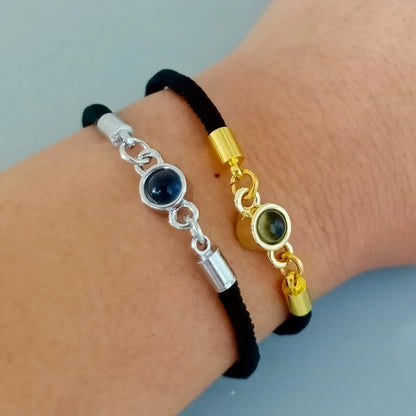 Personalized Heart Photo Projection Bracelet Gift for Her Anniversary Gift