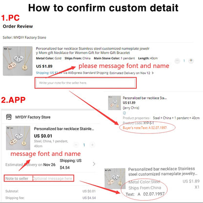 Personalized Love Letter Necklace