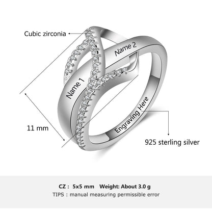 Personalized Ring  925 Sterling Sliver Jewelry