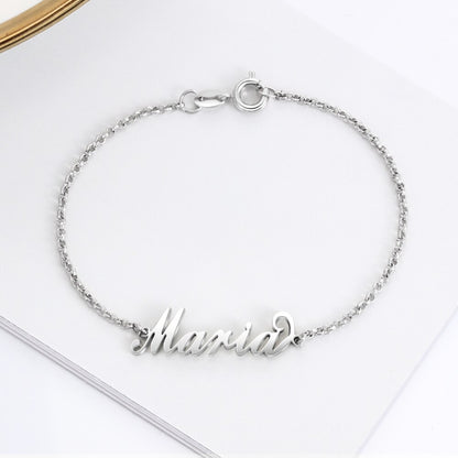 Sterling Silver Personalized  Name Anklet