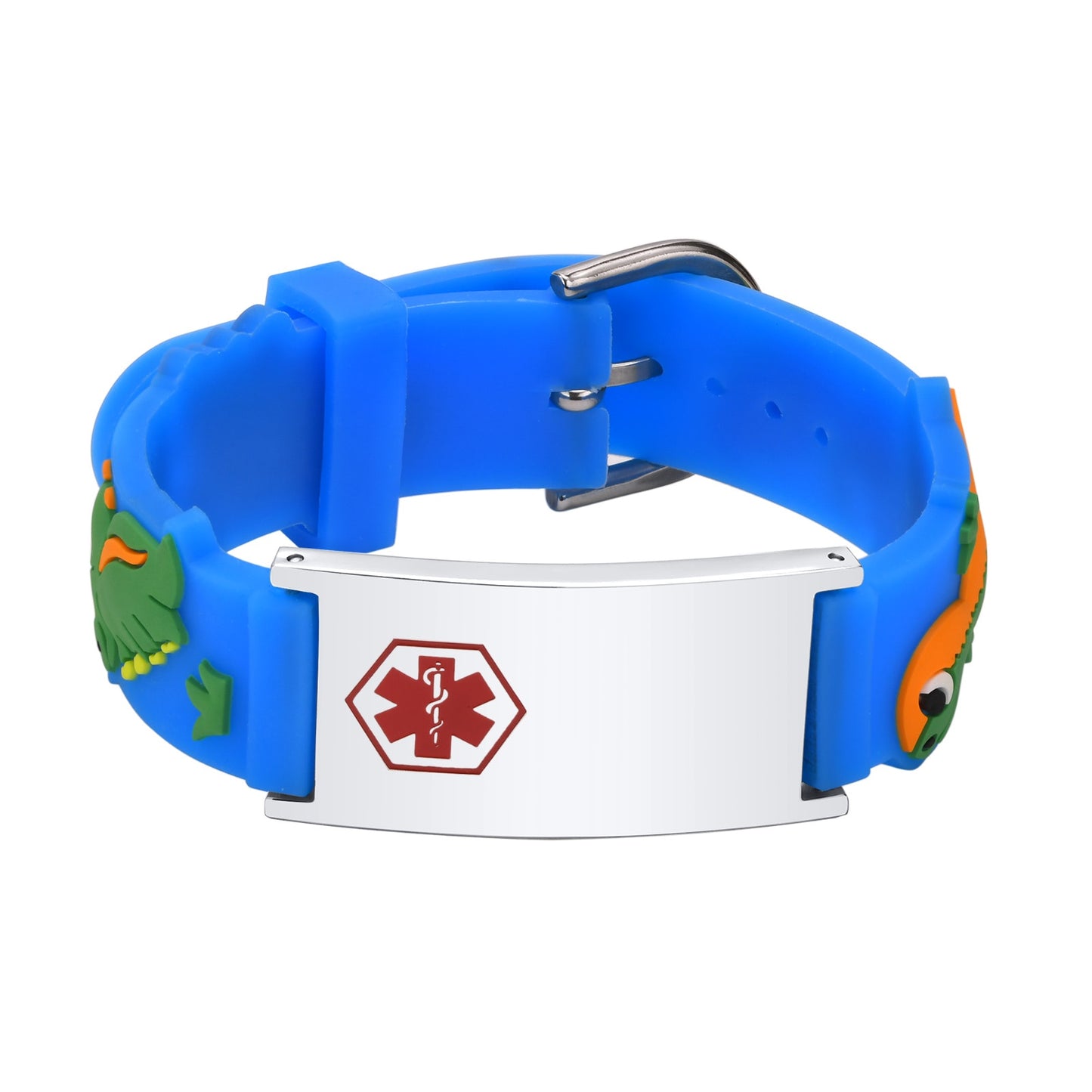 Personalized Cartoon Medical Alert Identification Silicone Bracelet for Kids