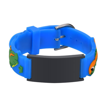 Personalized Cartoon Medical Alert Identification Silicone Bracelet for Kids