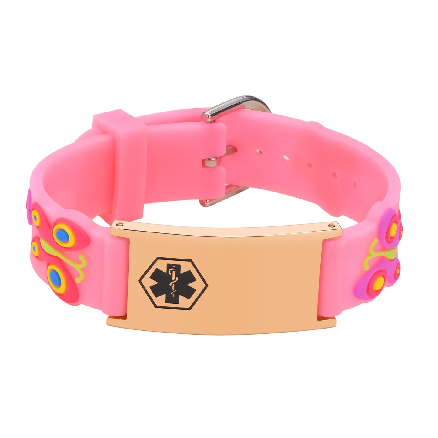 Personalized Cartoon Medical Alert Identification Silicone Bracelet for Kids