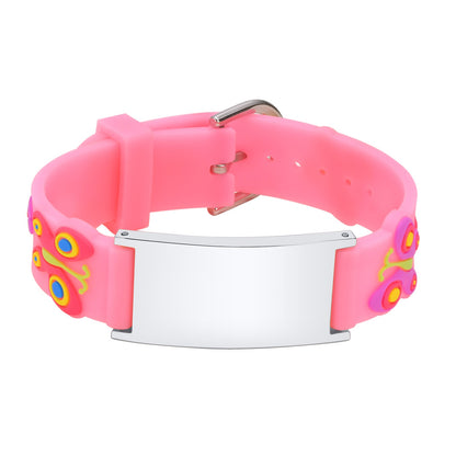 Personalized Cartoon Medical Alert Identification Silicone Bracelet for Kids