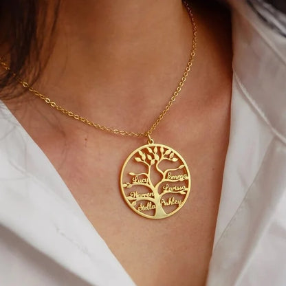Custom tree of life name necklace Personalized