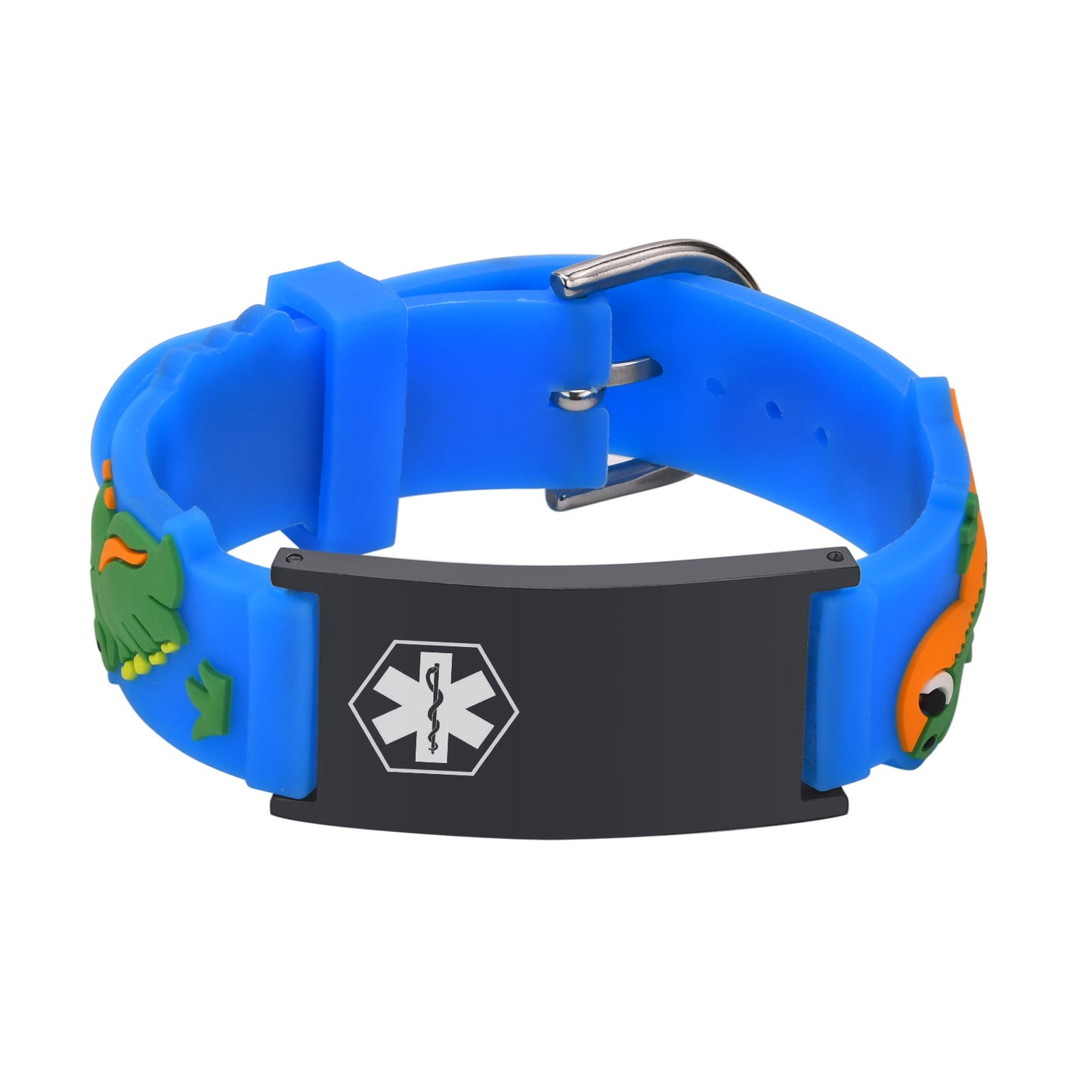 Personalized Cartoon Medical Alert Identification Silicone Bracelet for Kids
