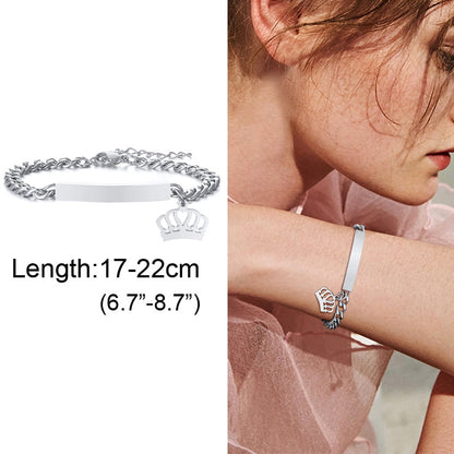 Custom Personalized Name Baby ID Bracelet, Stainless Steel