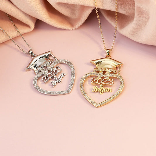 Personalized Graduation Cap Name Necklace for Class of 2023